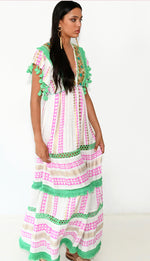 Load image into Gallery viewer, BELLA LONG DRESS GREEN
