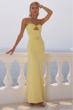 Load image into Gallery viewer, KLEO MAXI DRESS - Lemon
