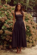 Load image into Gallery viewer, LANI MIDI DRESS - BLACK
