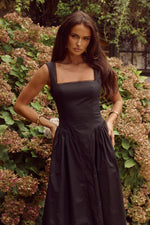 Load image into Gallery viewer, LANI MIDI DRESS - BLACK
