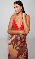 Load image into Gallery viewer, Parisian posh orange dress
