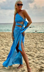Load image into Gallery viewer, CRINKLE CUT OUT RING DRESS
