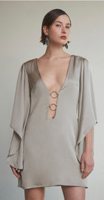 Load image into Gallery viewer, SATIN MINI RING DRESS
