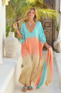 Sarong Sunny Days Turquoise Orange