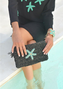 Clutch Starfisch Zipper Black Azure