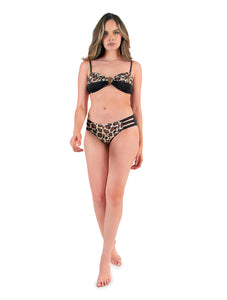 Andorema animal print black bikini  top