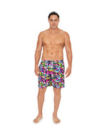 Load image into Gallery viewer, Neon marble men swim trunk
