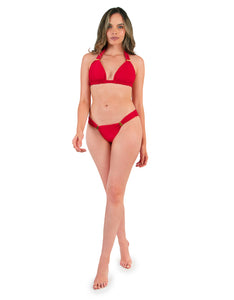 Fenix red texture bikini bottom