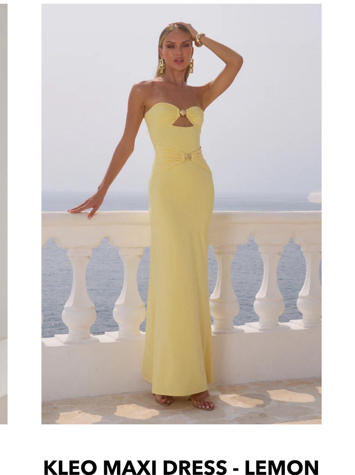 KLEO MAXI DRESS - Lemon