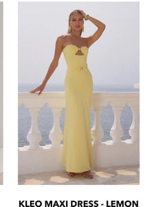 KLEO MAXI DRESS - Lemon
