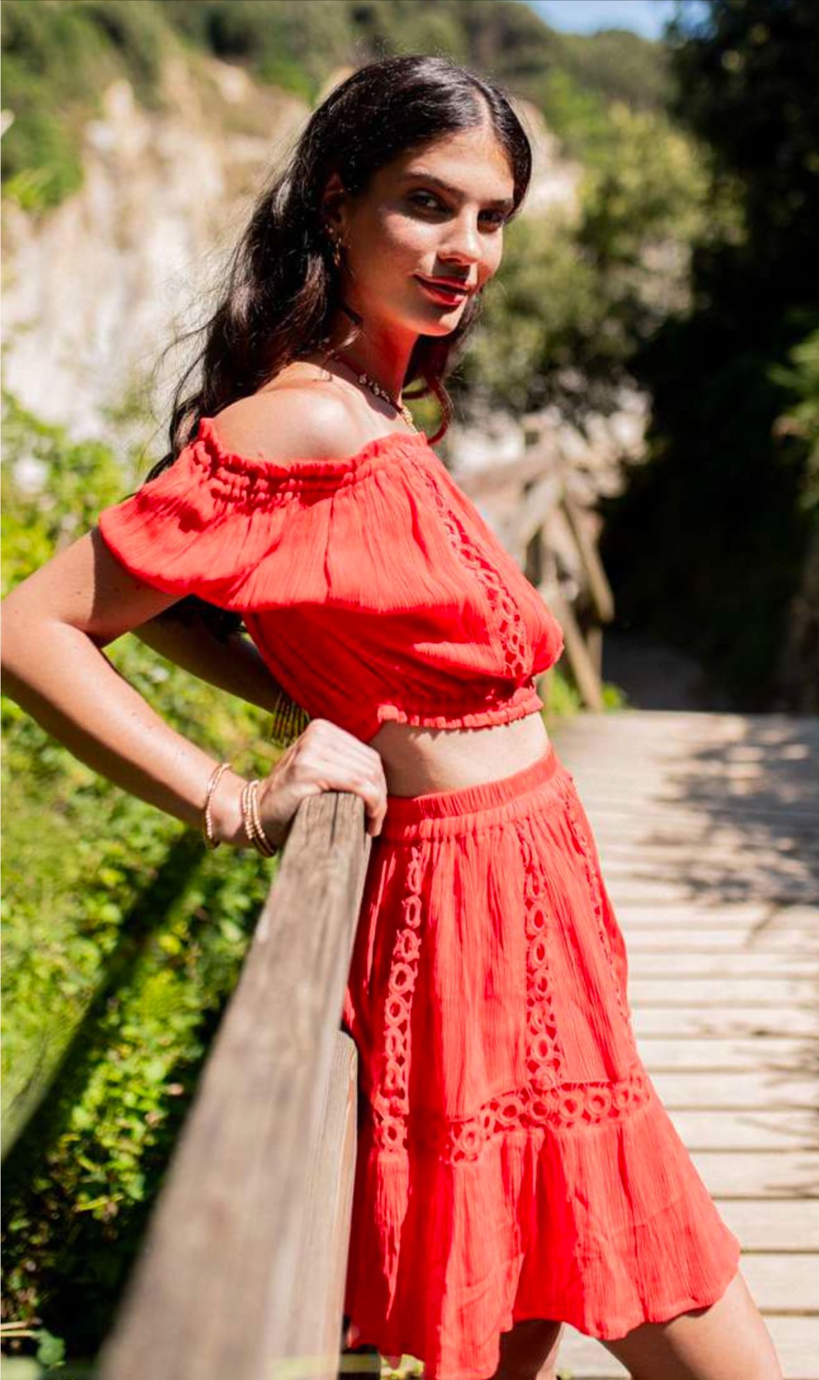 Bonaire Red Skirt  and Top