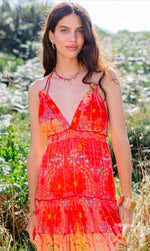 Load image into Gallery viewer, Mauricio Orange Long Dress

