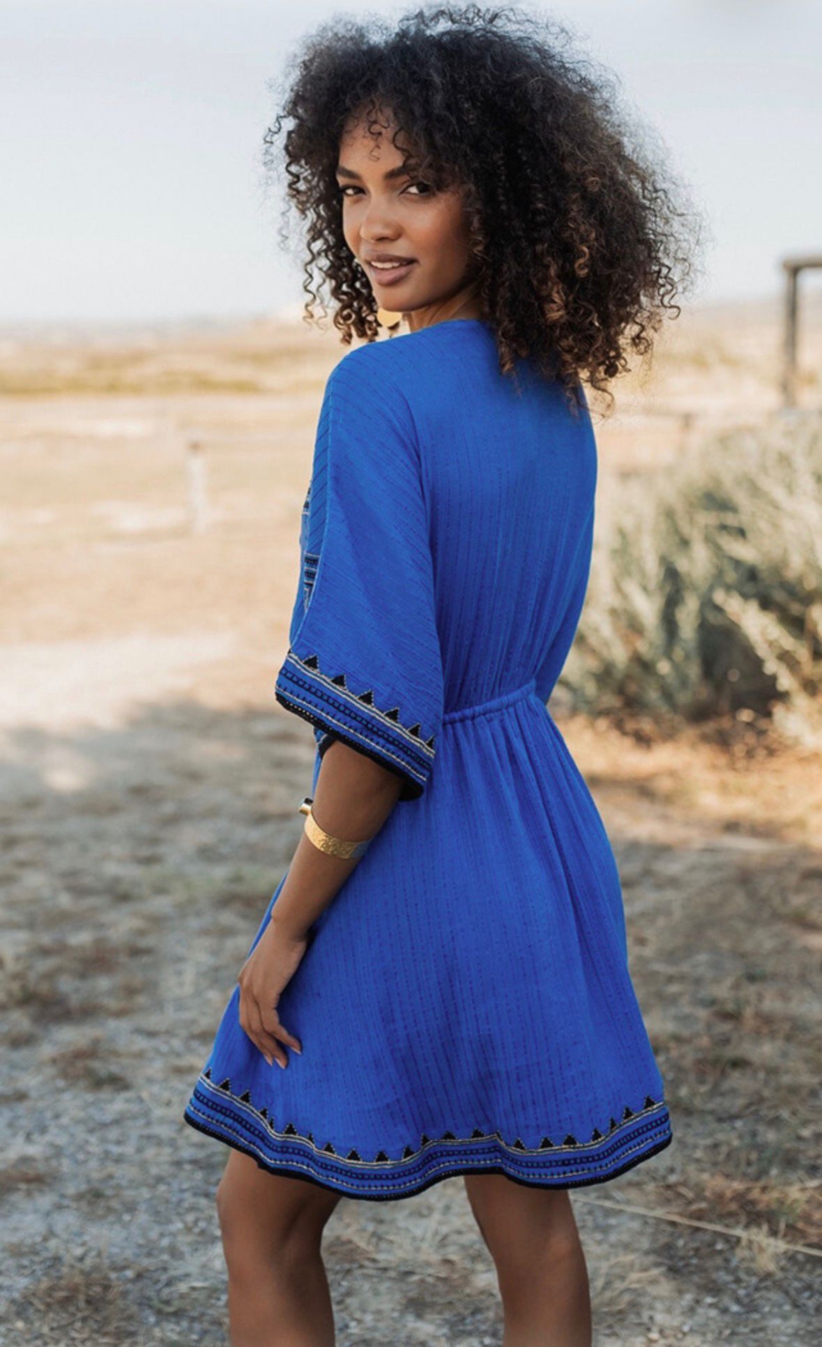 CANCUN SHORT DRESS INDIGO So Ellie CANCUN SHORT DRESS INDIGO So Ellie