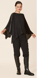 Black diamanté poncho