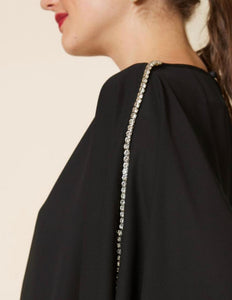 Black diamanté poncho