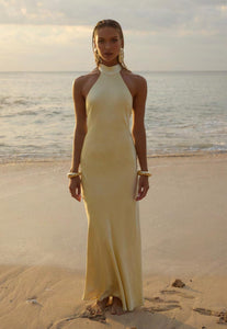 Brigette Maxi Dress Lemon - Bridesmaid Dress