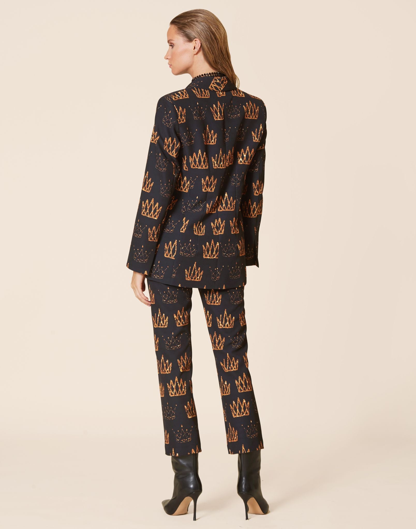 Crown print trousers