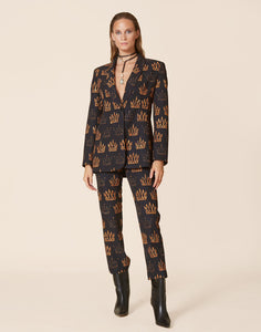 Crown print trousers