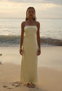 Delilah Maxi Dress Lemon - Bridesmaid Dress