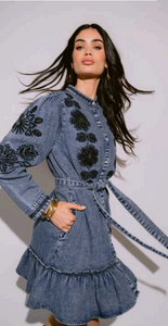 DENIM VESTIDO Short Dress
