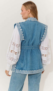 Denim Blue Vest - Piti Cuiti