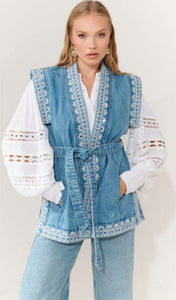 Denim Blue Vest - Piti Cuiti