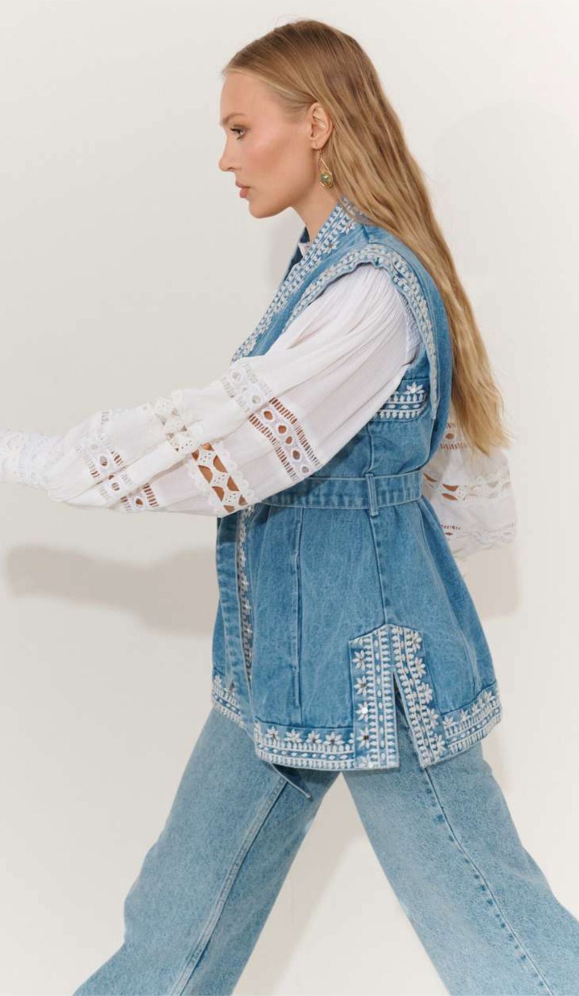 Denim Blue Vest - Piti Cuiti