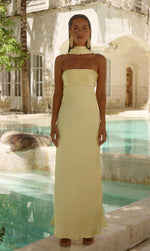 Load image into Gallery viewer, Elsa Maxi Dress Lemon - Bridesmaid Dress
