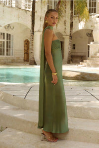 Elsa Maxi Dress Olive - Bridesmaid Dress