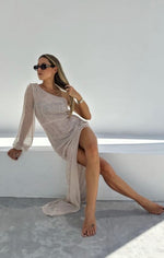 Load image into Gallery viewer, Net one shoulder dress
