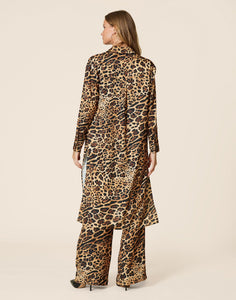 Leopard print long shirt