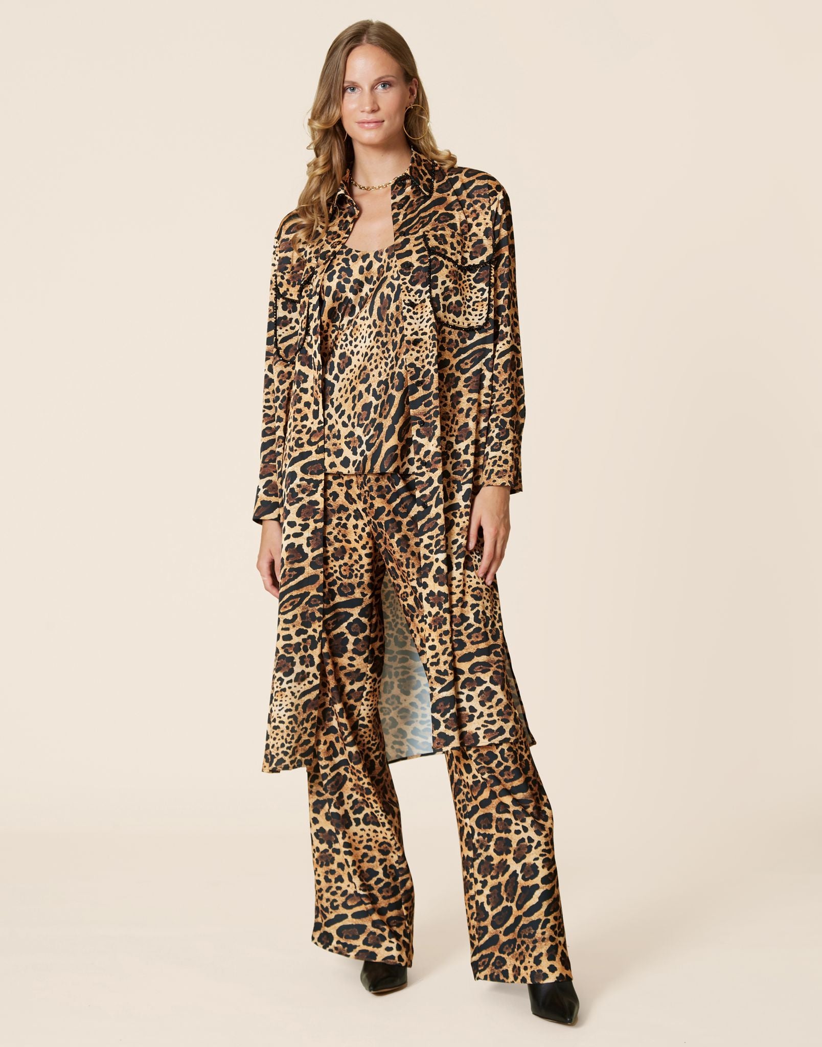 Leopard print trousers