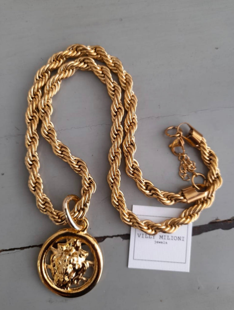 Rope Chain and Lion Pendant – Ellie