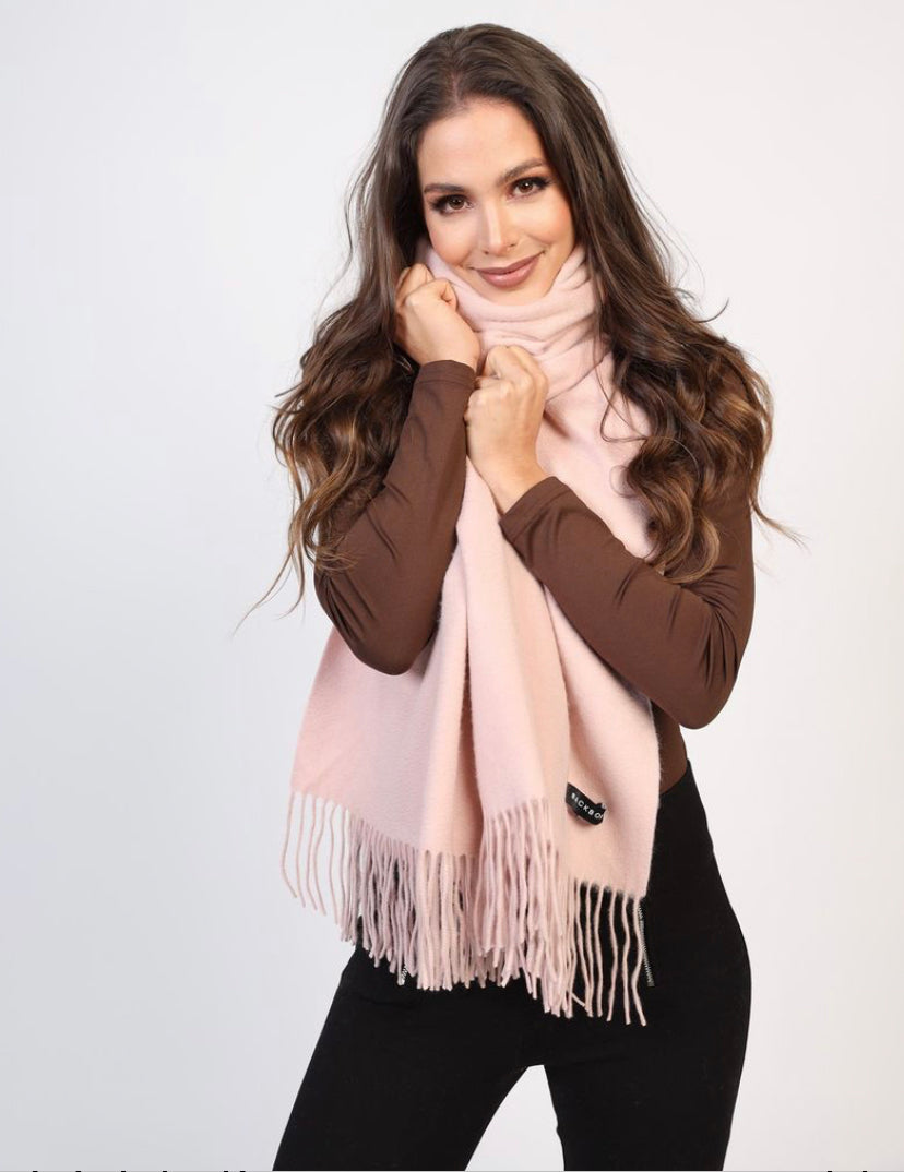 Blushing Pink Oversized Cashmere Shawl