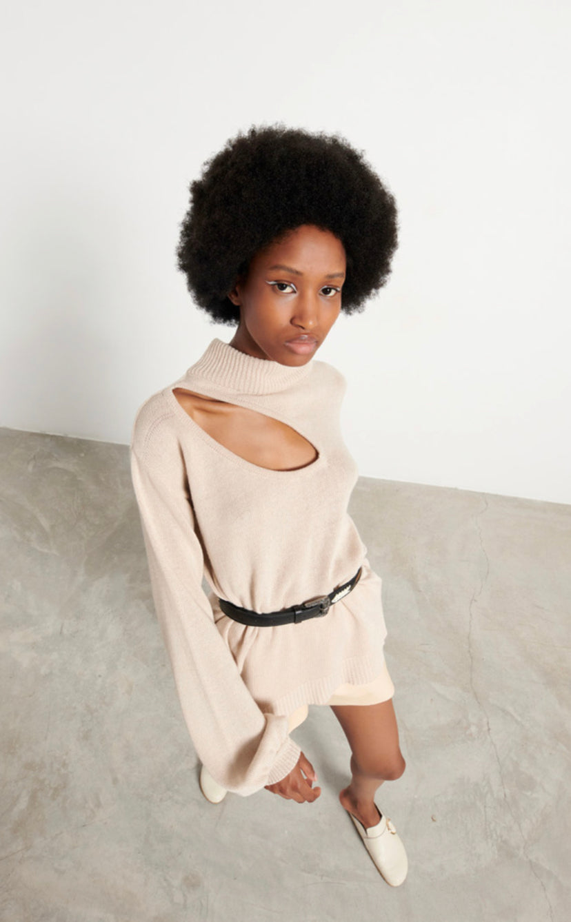 Cashmere cut out top