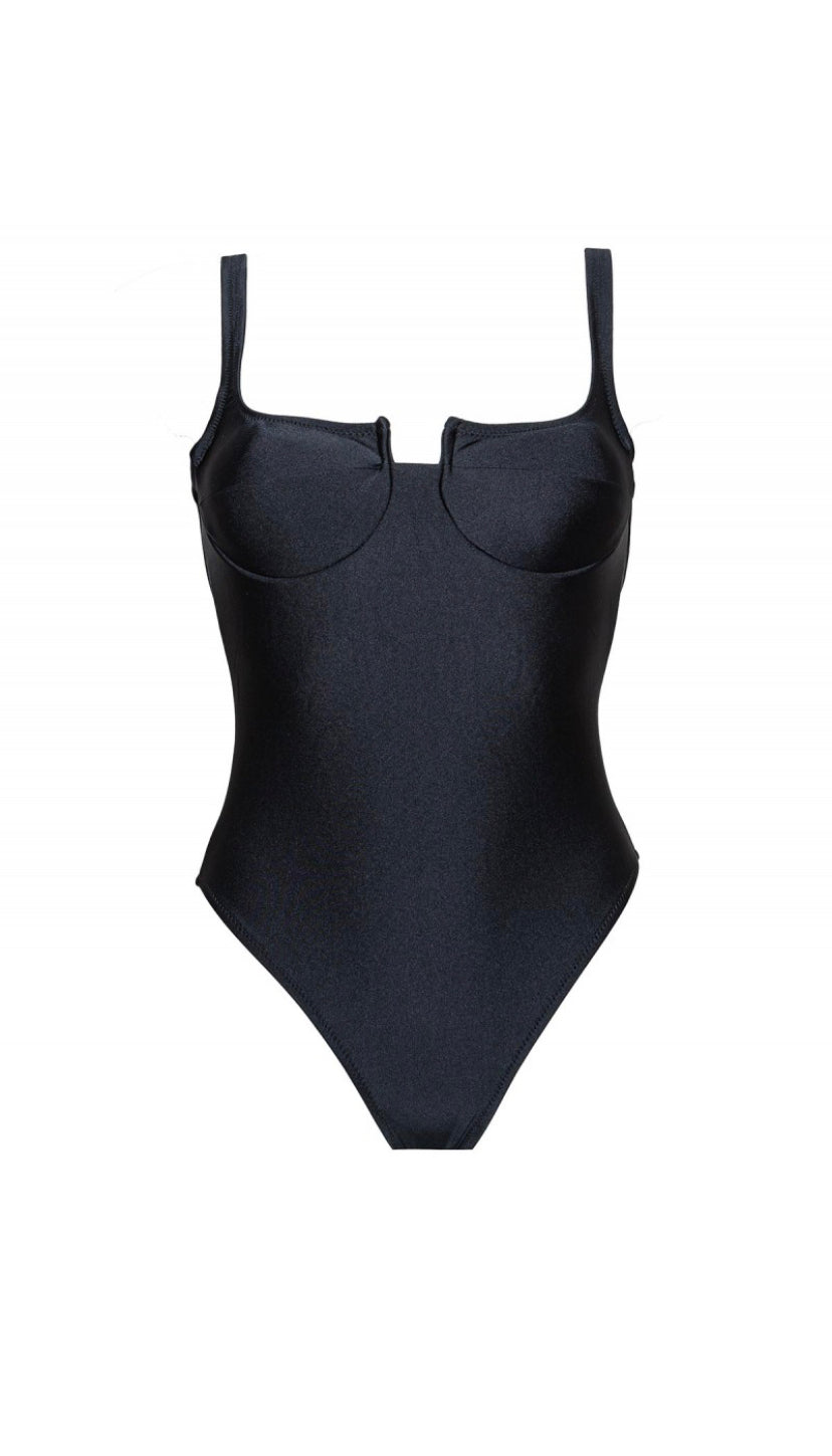 Crystal Black One piece Swimsuit