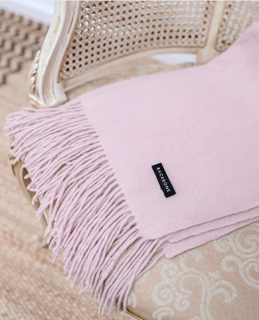 Blushing Pink Oversized Cashmere Shawl