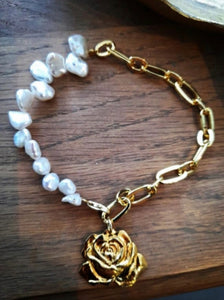 Pearl Rose Bracelet