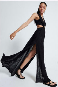 LONG SLEEVELESS GAUZE RING DRESS